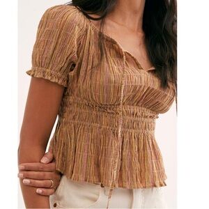 FREE PEOPLE ViVi smocked top